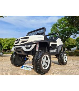 Mercedes Unimog Buggy Electric Ride On Car para niños, rc, blanco, 2 plazas - INDA796-LE-BN